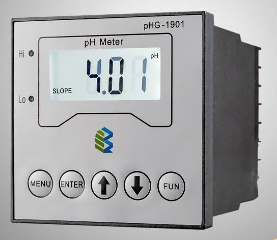 Medidor de pH industrial en línea mide el valor de pH de la solución. Puede usar varios electrodos de Ph. Rango 0 ~ 14.00pH +/- 0.01pH. Salida de 4-