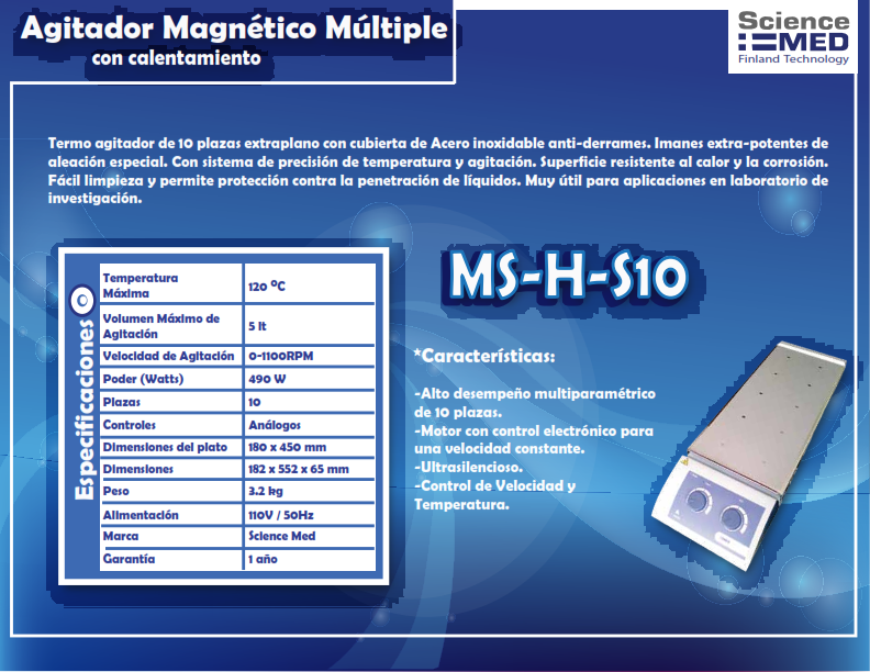 Termo agitador magnético MS-19 - Grupo Comsurlab